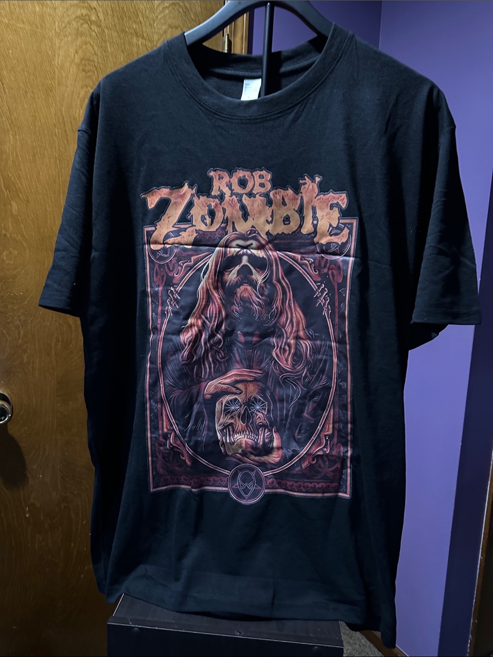 Black T-Shirt with Red Graphic